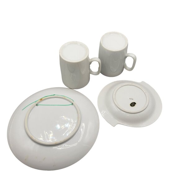Robert Mayokok Porcelain Plate Ashtray and Coffee Mugs Set 1950s - Picture 2 of 11